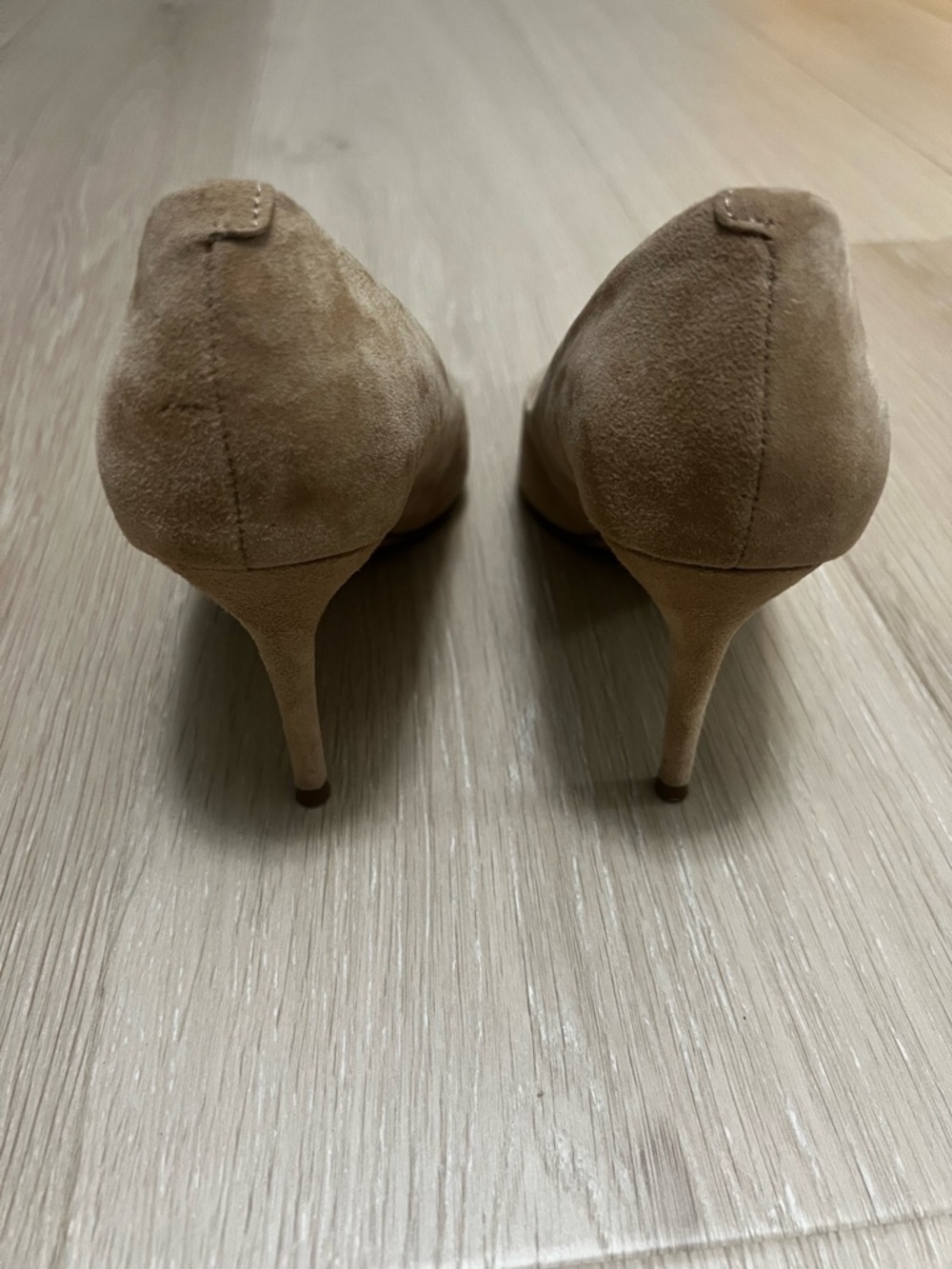 Steve Madden Beige Suede Pointed-Toe Pumps - Picture 3 of 4